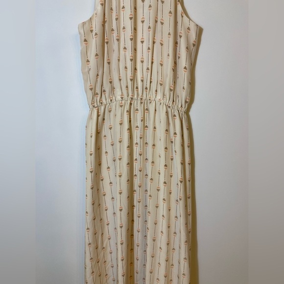Lucky Brand NWT Small Silk Print Halter Maxi Dress Keyhole Lightweight Summer - Picture 9 of 13